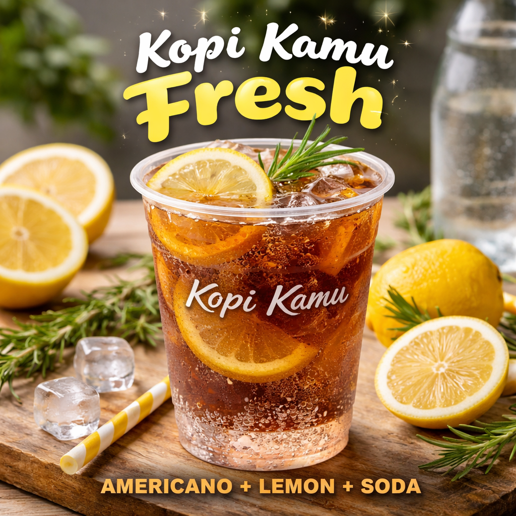 Kopi Kamu Fresh americano lemon soda
